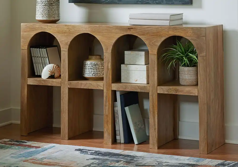Luzmanacy Brown Sofa Table - Living Room