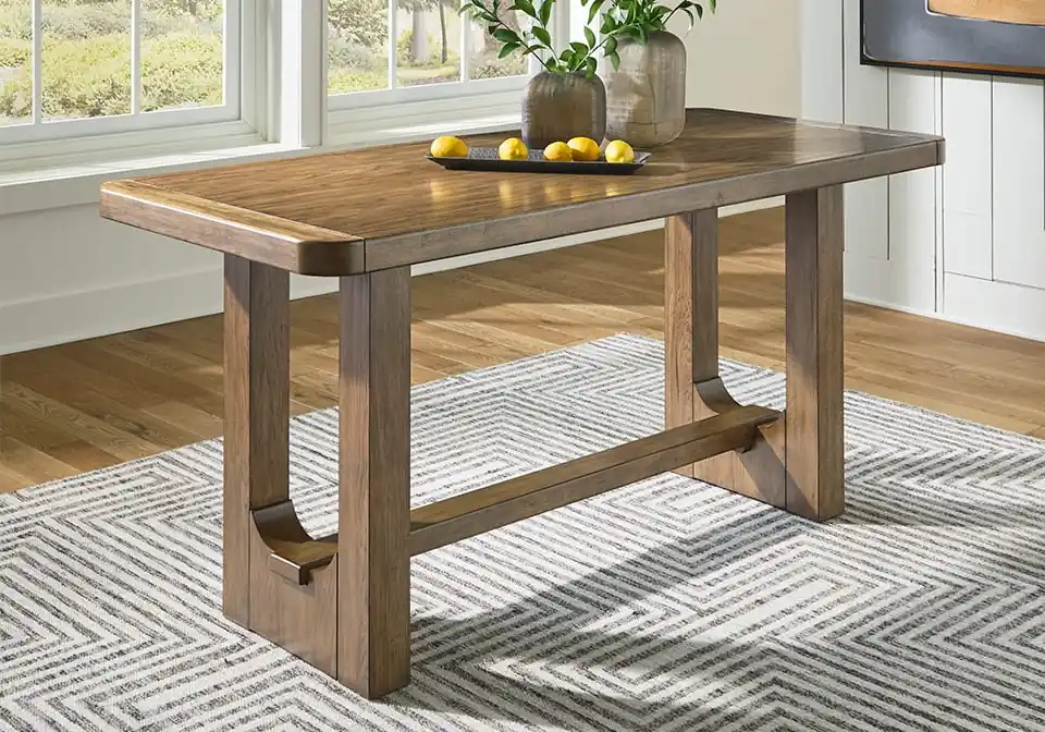 Cabalynn Light Brown Counter Height Dining Table - Dining Room