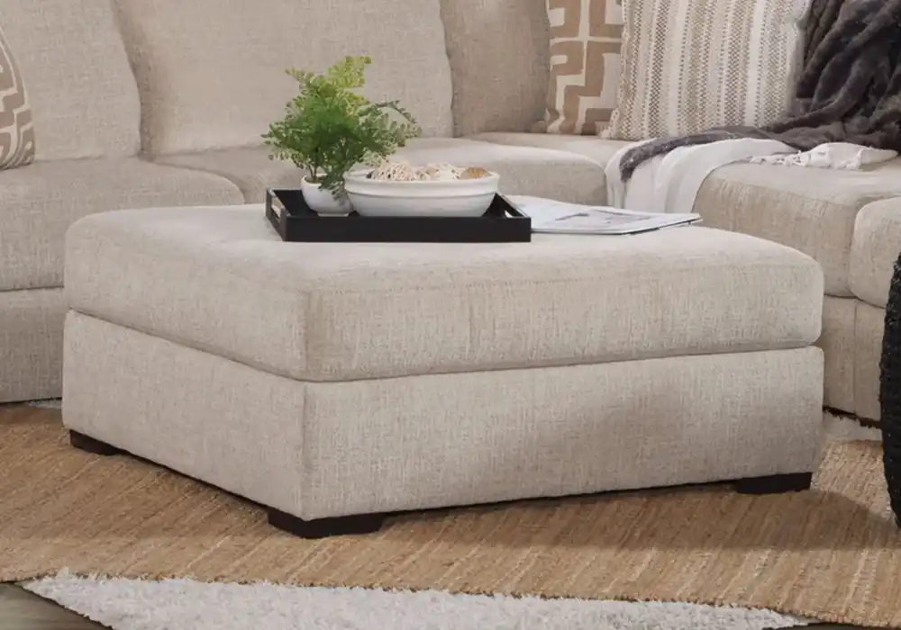 Harmont Camel Ottoman - Living Room