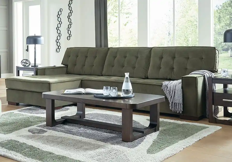 Caspian-Town Olive 2pc. LAF Chaise Sectional