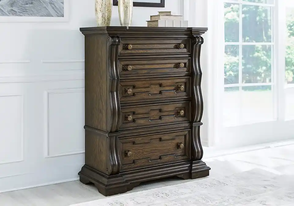 Maylee Dark Brown Chest - Bedroom