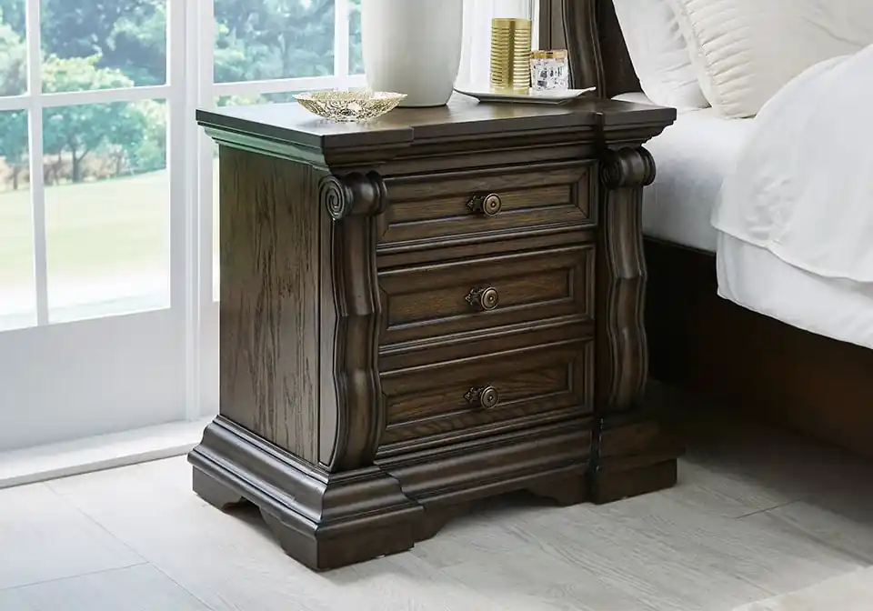 Maylee Dark Brown Night Stand - Bedroom