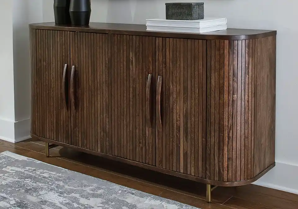 Amickley Dark Brown Accent Cabinet - Home Decor
