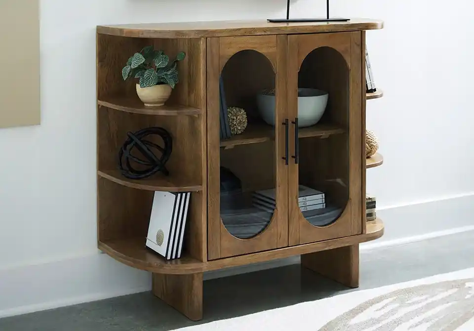 Niall Light Brown Accent Cabinet - Home Decor
