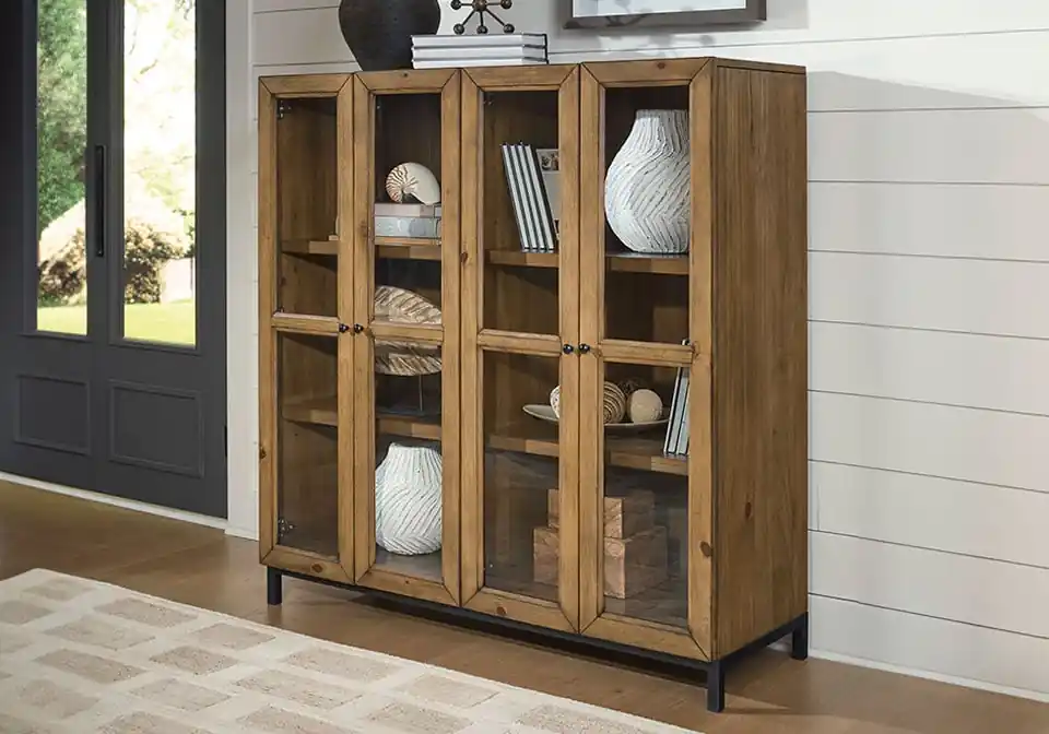 Wrenridge Gray Brown Accent Cabinet - Home Decor