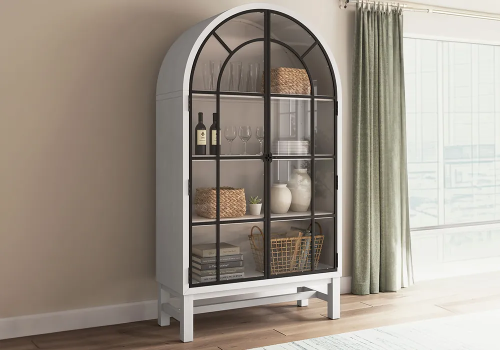 Greddinton White Display Cabinet - Home Decor