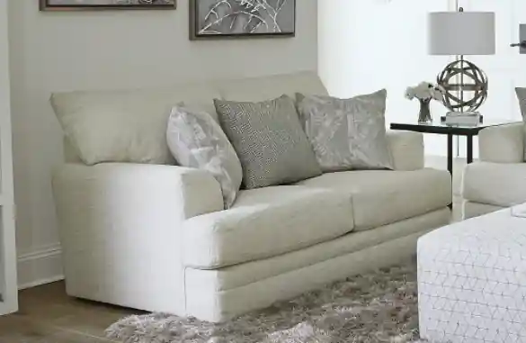 Zeller Cream Loveseat - Living Room