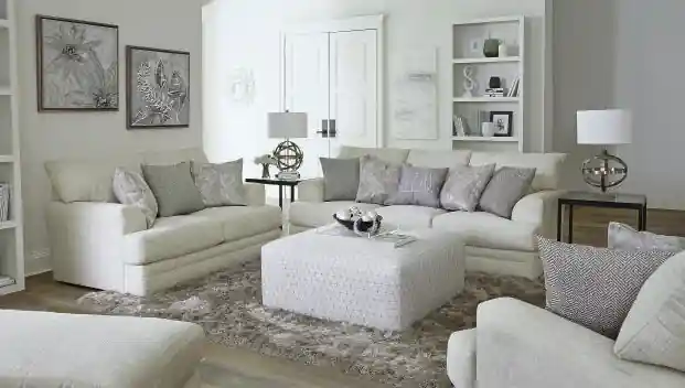 Zeller Cream Sofa Set - Living Room