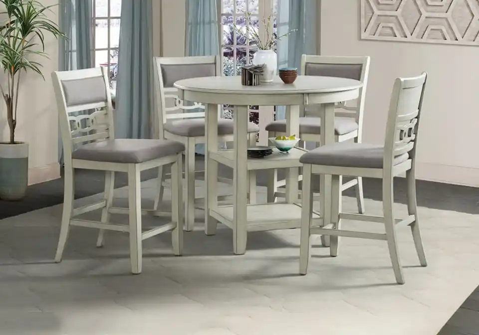 Amherst White Counter Height 5pc. Dining Set - Dining Room