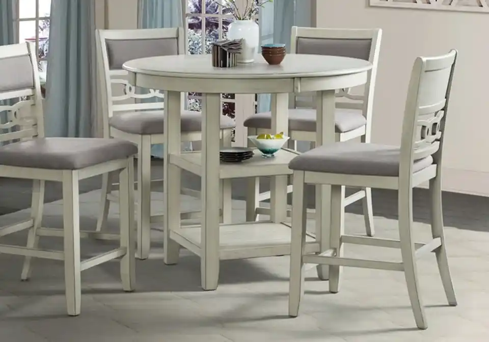 Amherst White Counter Height Table - Dining Room