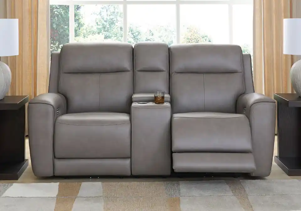 5Z Comfort Coin Power Reclining Love Seat - Living Room