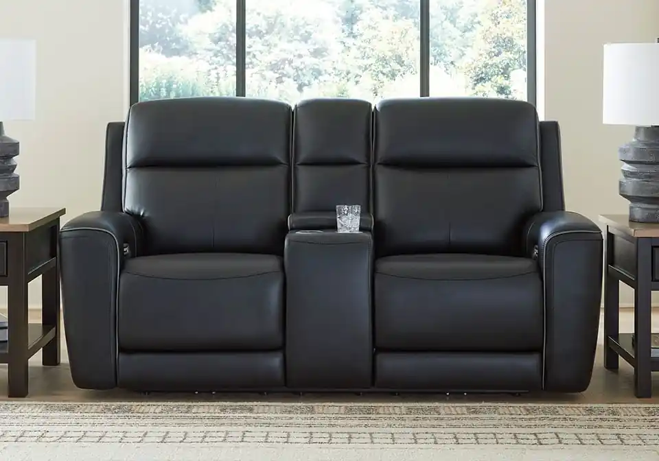 5Z Comfort Onyx Power Reclining Love Seat - Living Room