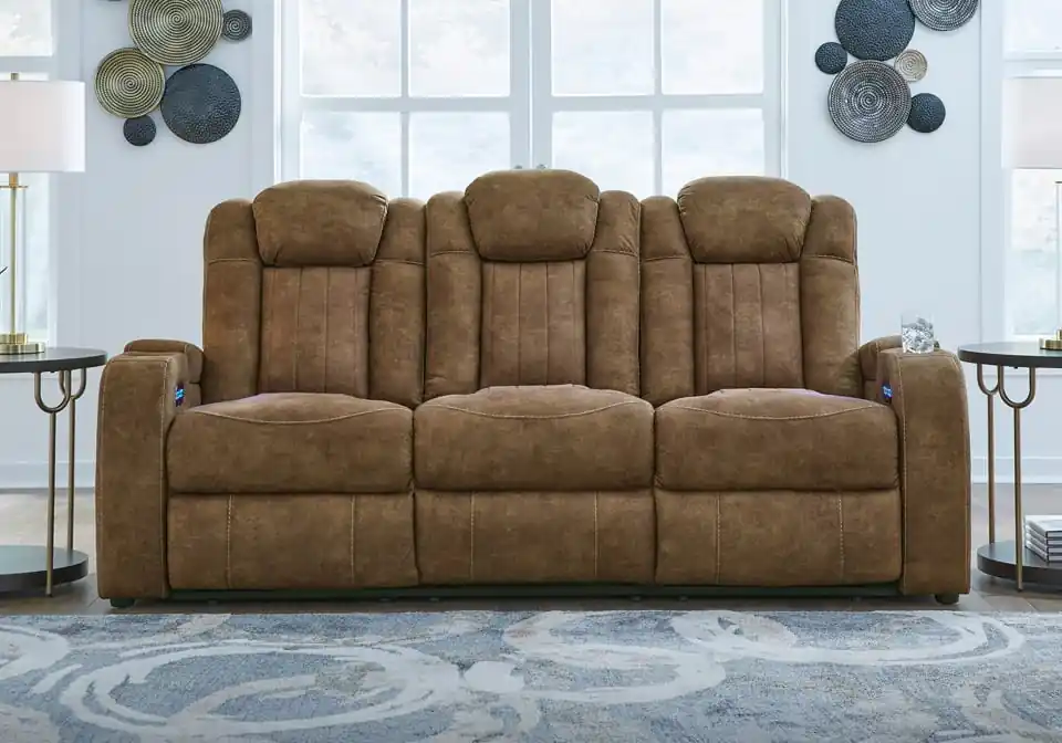 Wolfridge Brindle Power Reclining Sofa - Living Room