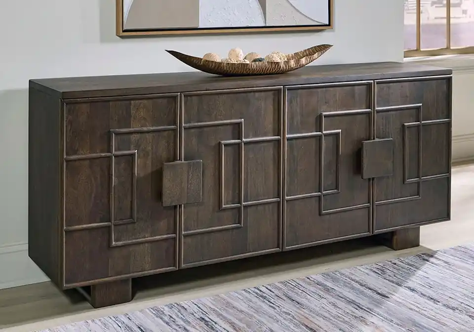 Cato Dark Brown Accent Cabinet - Home Decor