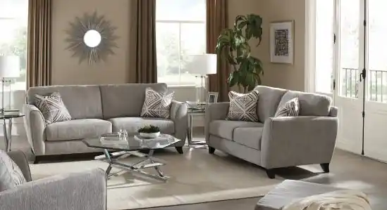 Alyssa Pebble Sofa Set - Living Room