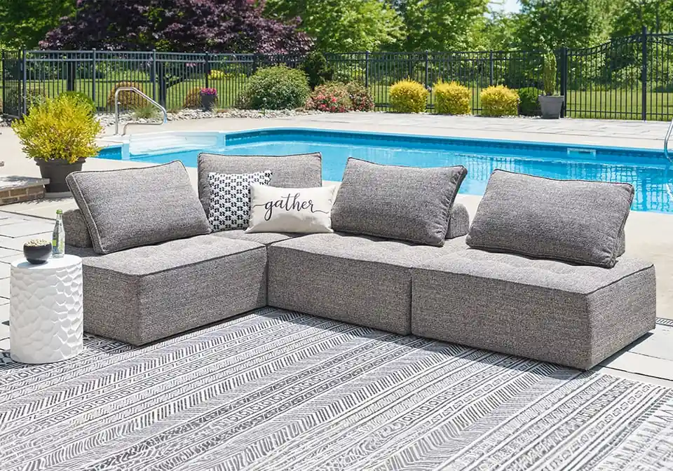 Bree Zee Brown 4pc. Outdoor Sectional
