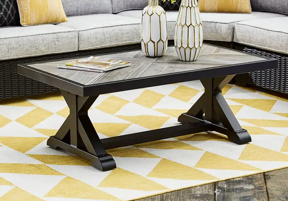 Beachcroft Black Outdoor Cocktail Table