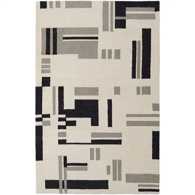 Maguire Rug Ivory/Black - Feizy