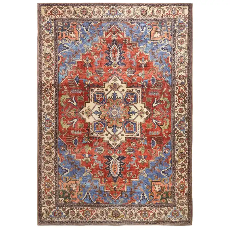 Percy Blue/Rust Rug - Feizy