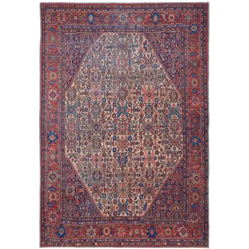 Rawlins Beige/Red Rug - Feizy