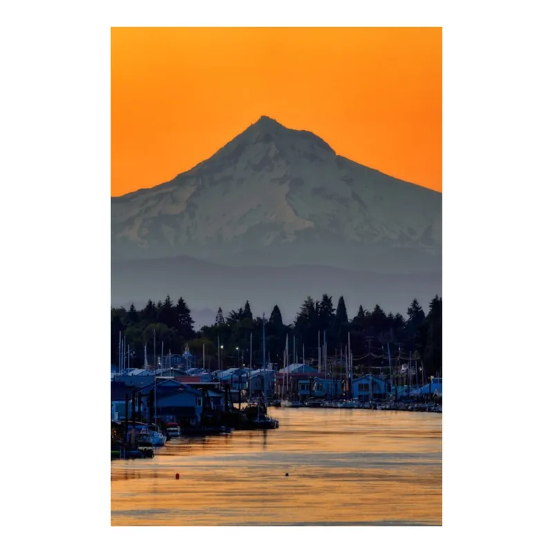 House Boats & Mt. Hood - Ajit Suraj