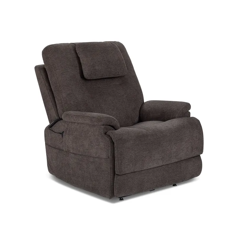 Zecliner Model 2+ Umber Fabric Power Lift Recliner with Power Headrest, Lumbar, Heat & Massage - Flexsteel