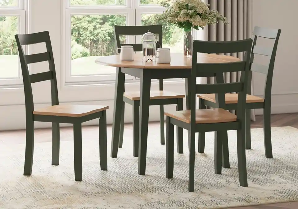 Gesthaven Two-Tone Green 5pc. Round Dining Set