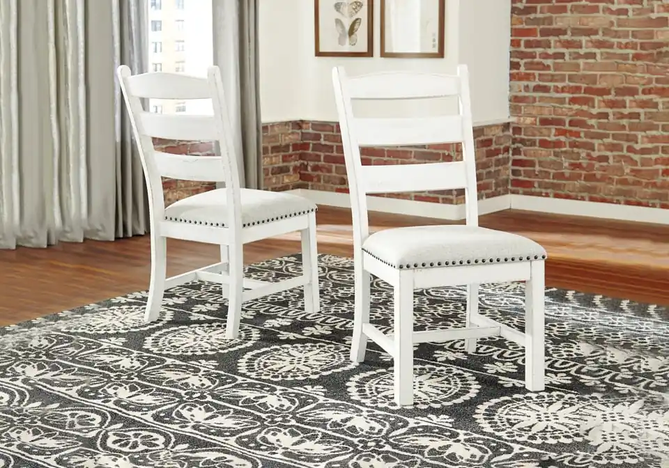 Valebeck White Dining Upholstered Chair - chairs