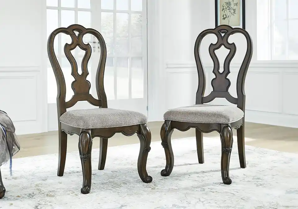 Maylee Dark Brown Side Chair - chairs