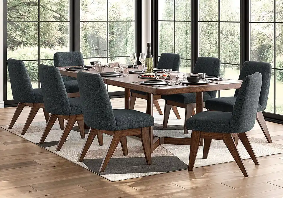 Dilenno Dark Brown 9pc. Dining Set - casual dining sets