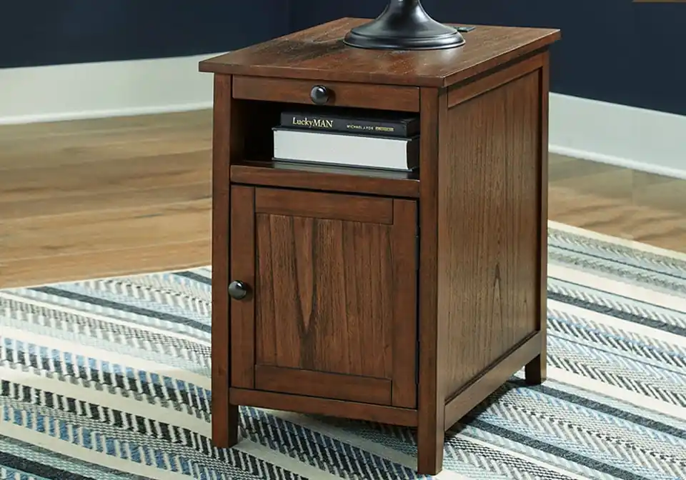 Treytown Brown Chairside End Table - end tables