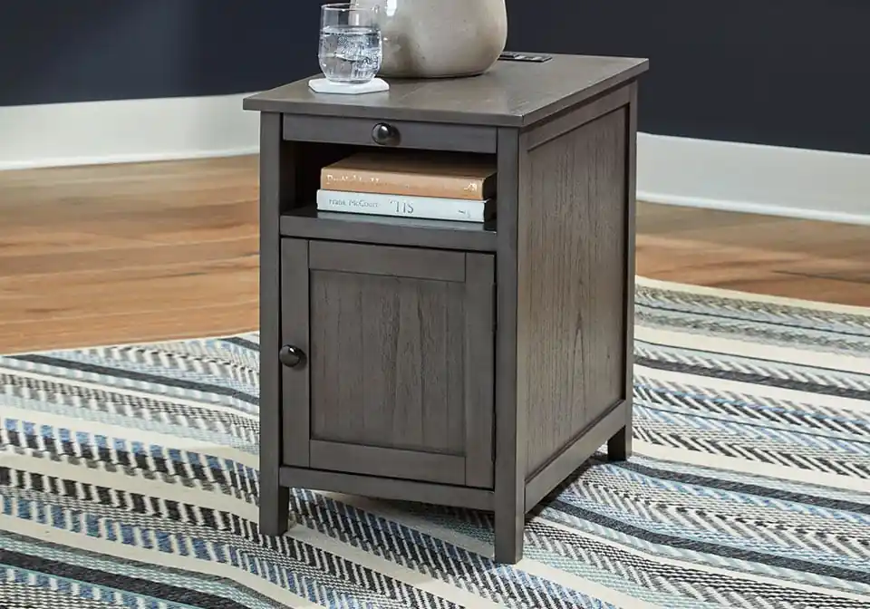 Treytown Gray Chairside End Table - end tables