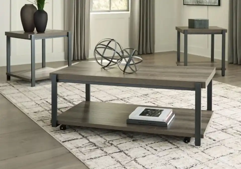Wilmaden Gray Occasional Table Set - living room
