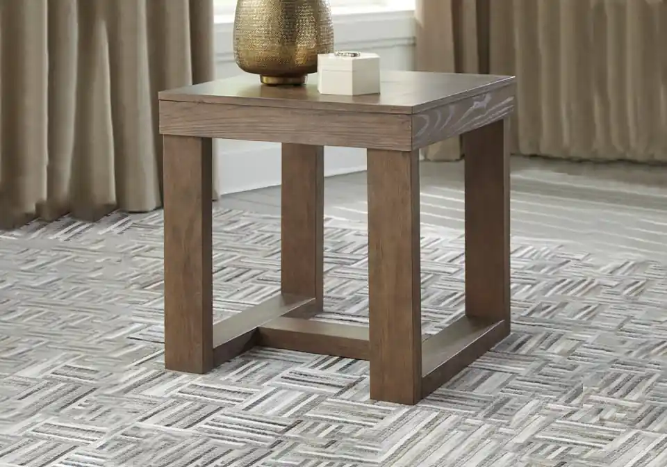 Cariton Gray Square End Table - end tables