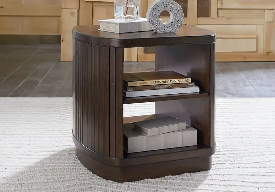 Korestone Dark Brown End Table - end tables