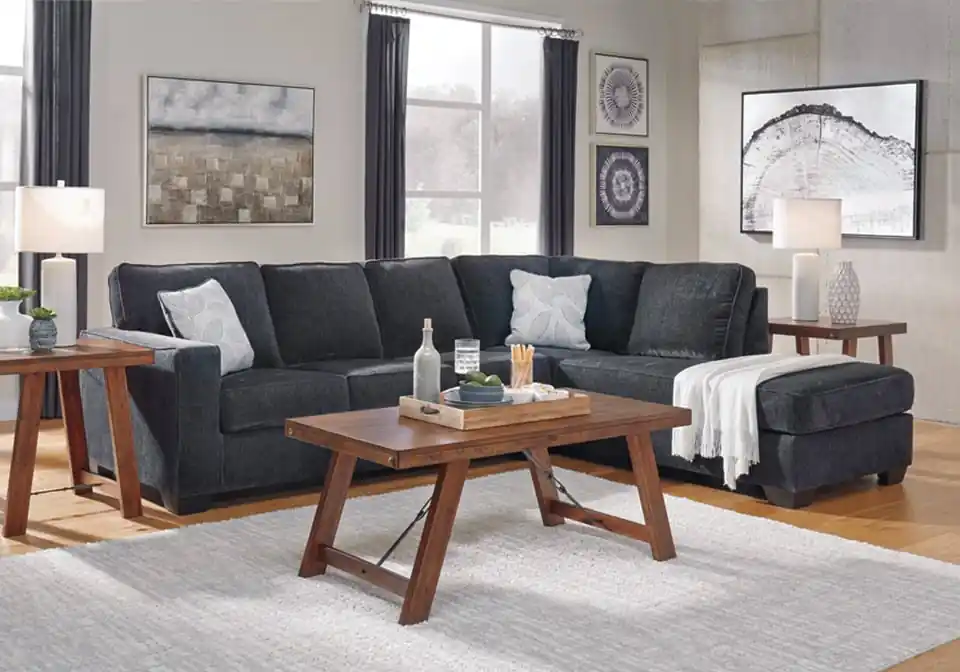 Altari Slate 2pc. RAF Chaise Sectional - living room