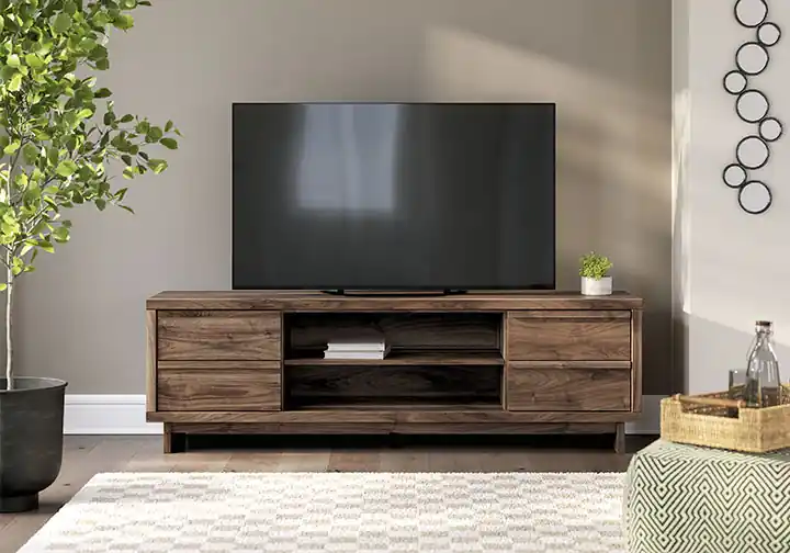 Zadilyn Brown XL TV Stand - home office & entertainment
