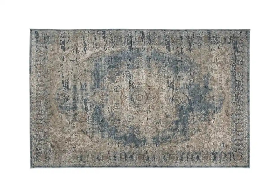 South Blue/Tan Large Rug - home decor