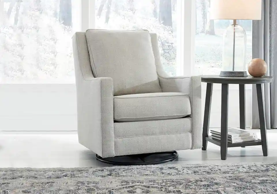 Kambria Frost Swivel Glider Accent Chair - accent chairs