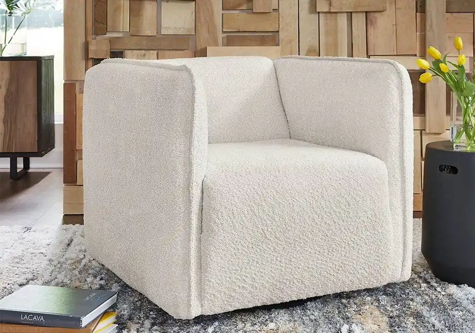 HOT DEAL 🔥 Lonoke Gray Swivel Accent Chair - accent chairs