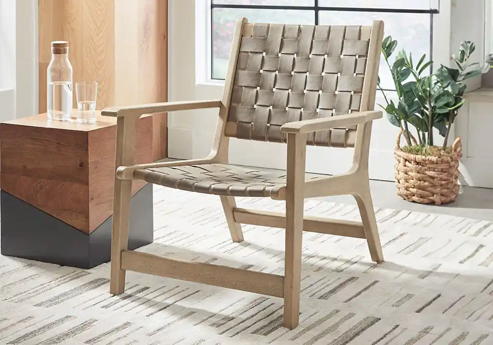 Jameset Taupe Accent Chair - accent chairs