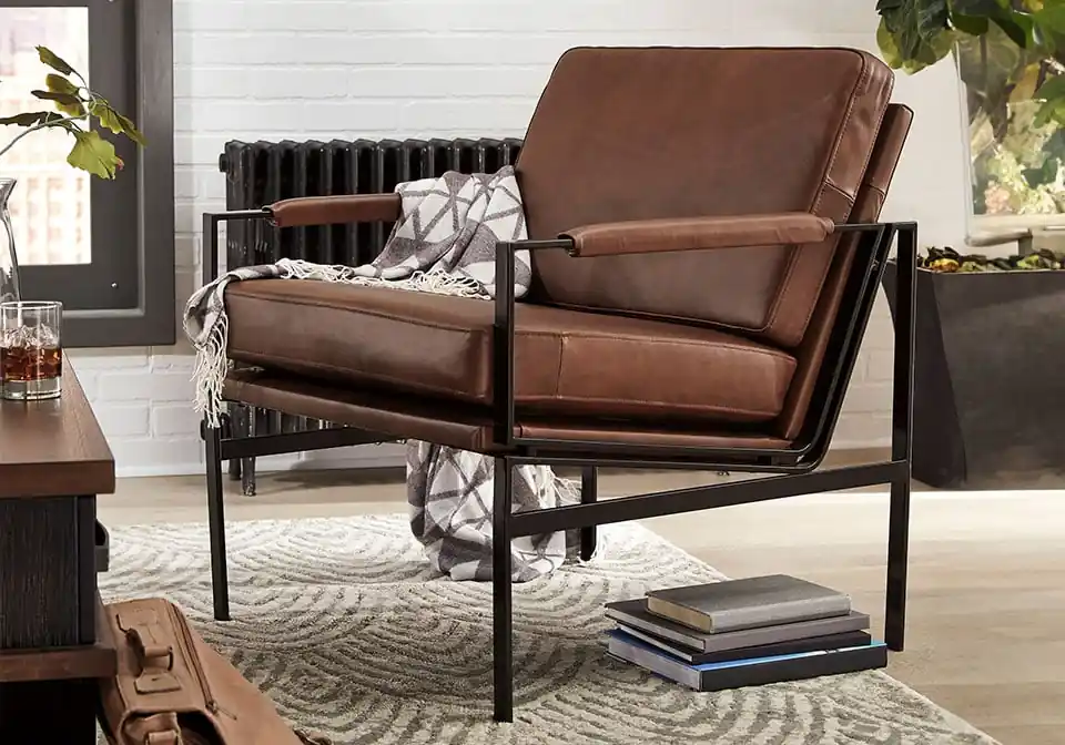 Puckman Brown Accent Chair - accent chairs