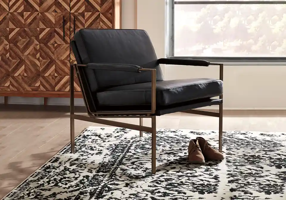 Puckman Black Accent Chair - accent chairs