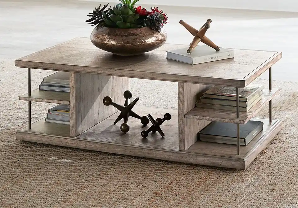 City Scape Burnished Beige Cocktail Table - cocktail tables