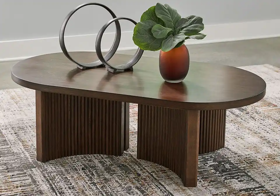 Korestone Dark Brown Cocktail Table - cocktail tables