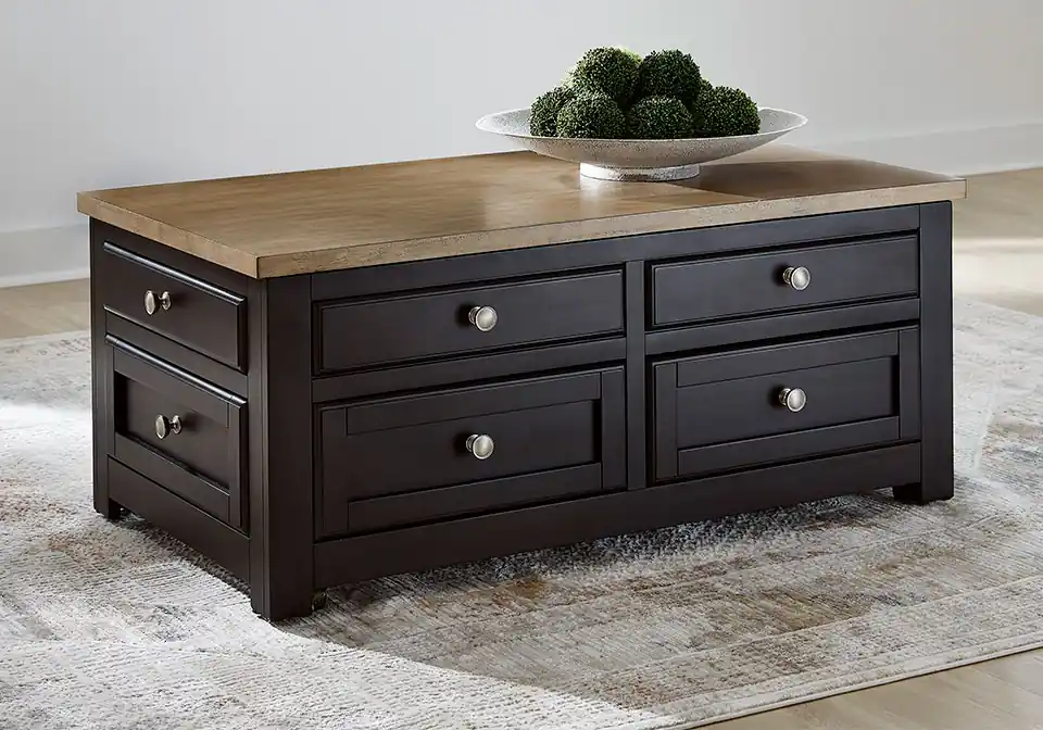 Drazmine Brown Lift Top Cocktail Table - cocktail tables