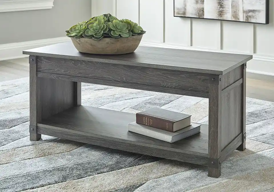 Freedan Gray LiftTop Cocktail Table - cocktail tables