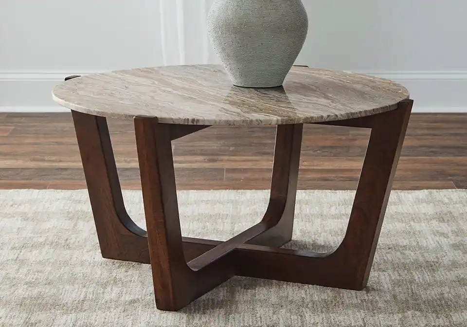 Tanidore Warm Brown Cocktail Table - cocktail tables