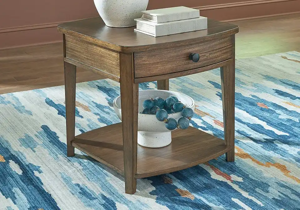 Burkbyer Brown End Table - end tables
