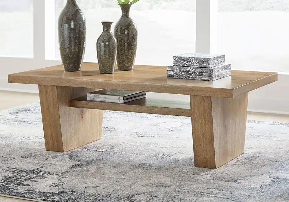 Kristiland Lt. Brown Cocktail Table - cocktail tables